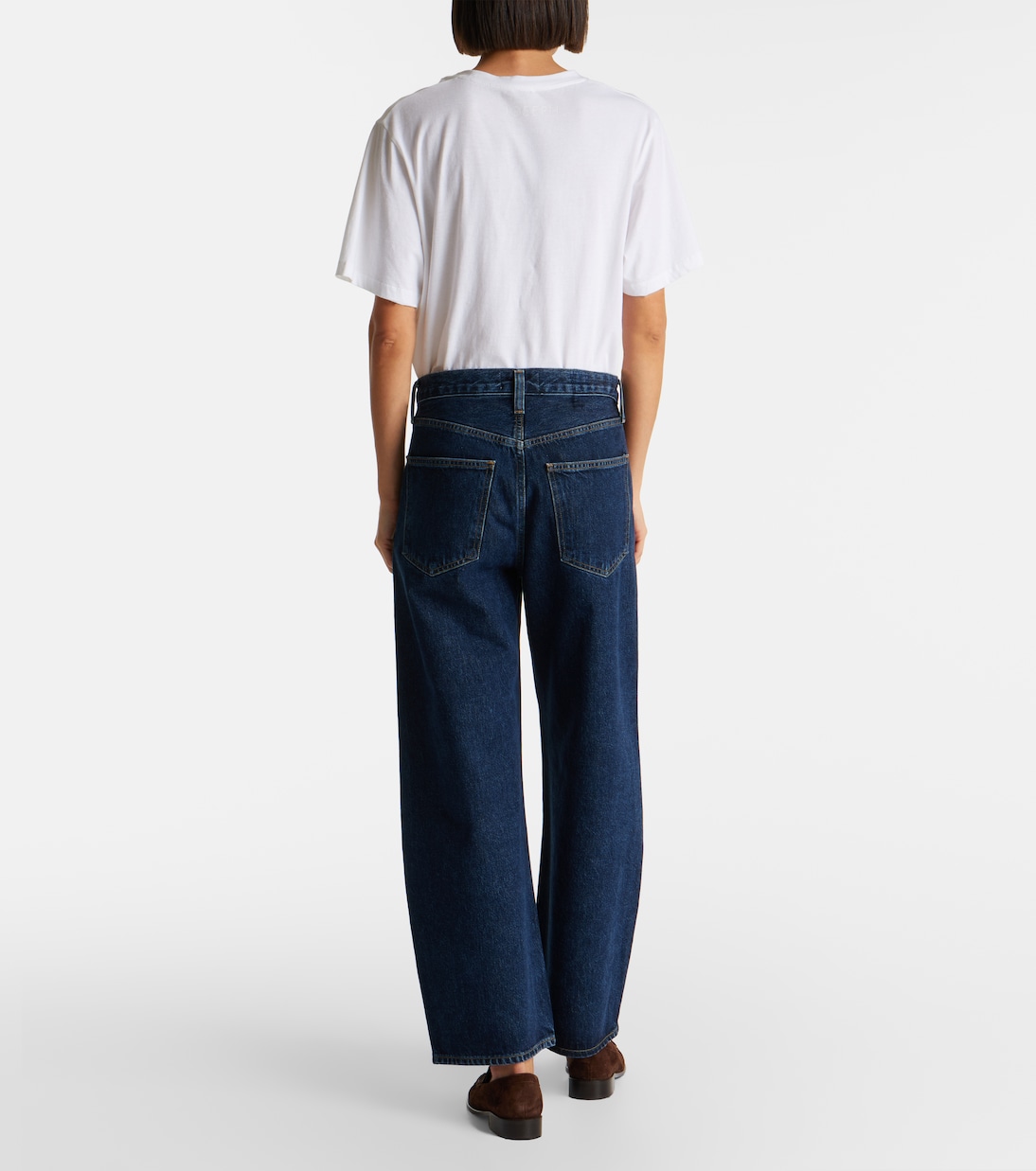 Low Curve cropped mid-rise barrel-leg jeans | Agolde