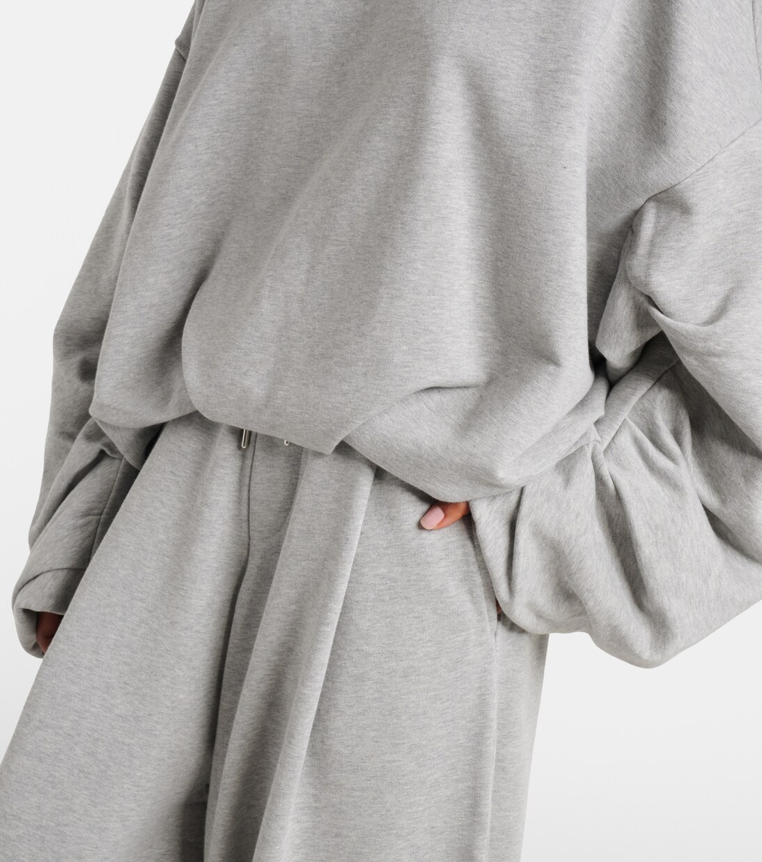 Draped cotton jersey sweatshirt | Dries Van Noten