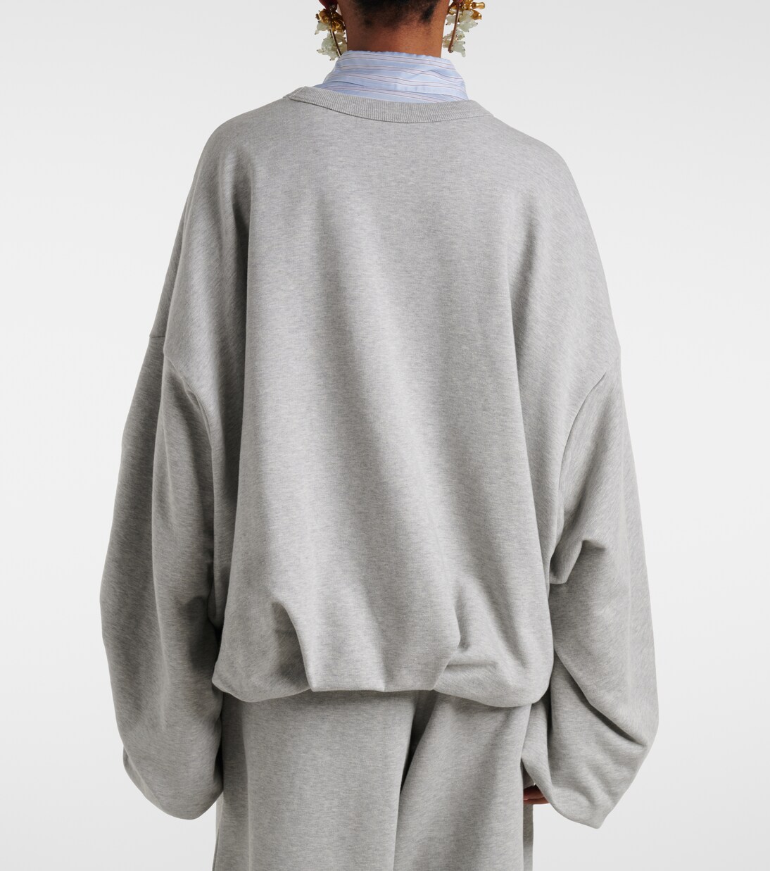 Draped cotton jersey sweatshirt | Dries Van Noten