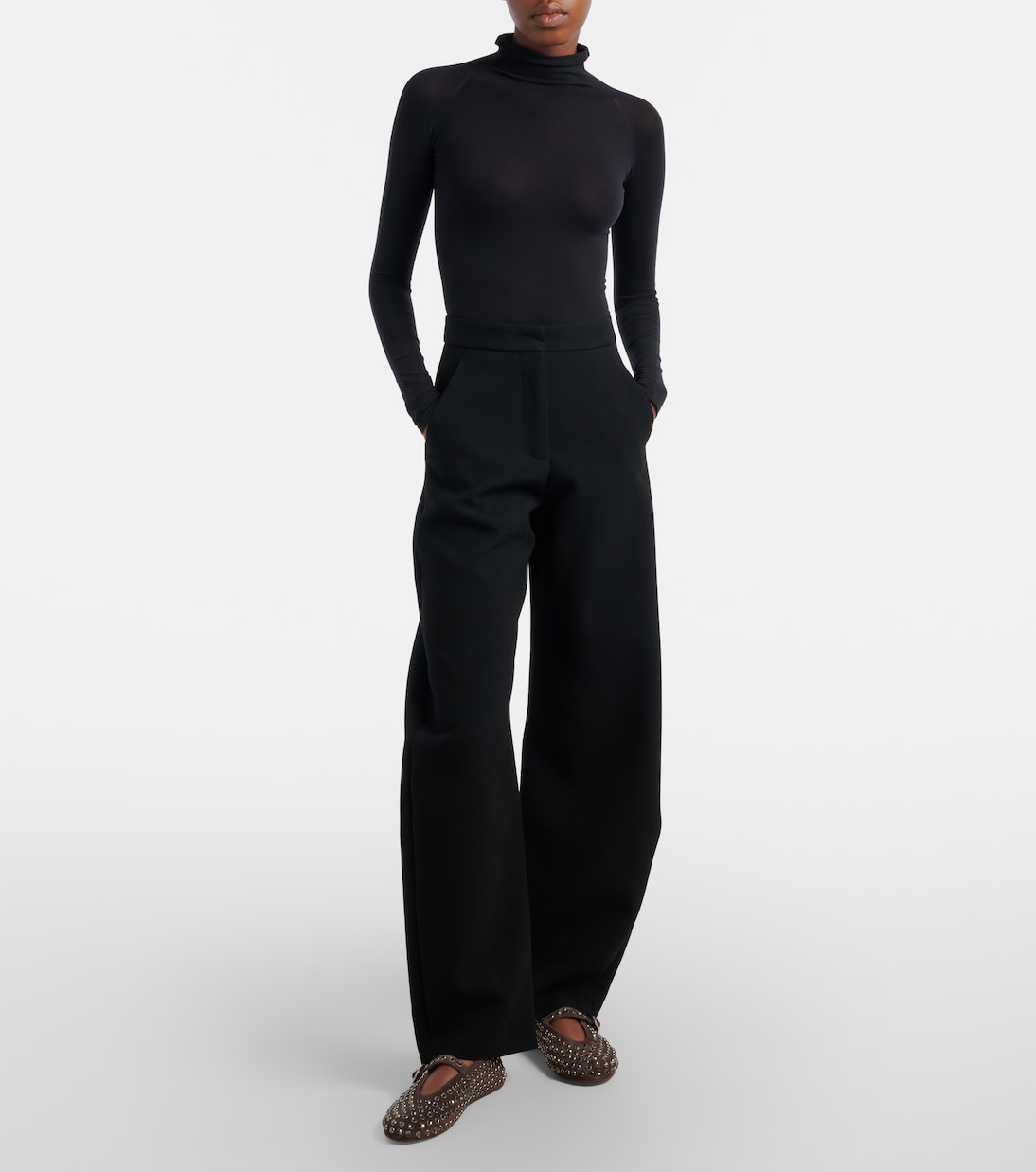 Embellished suede Mary Jane flats | Alaïa