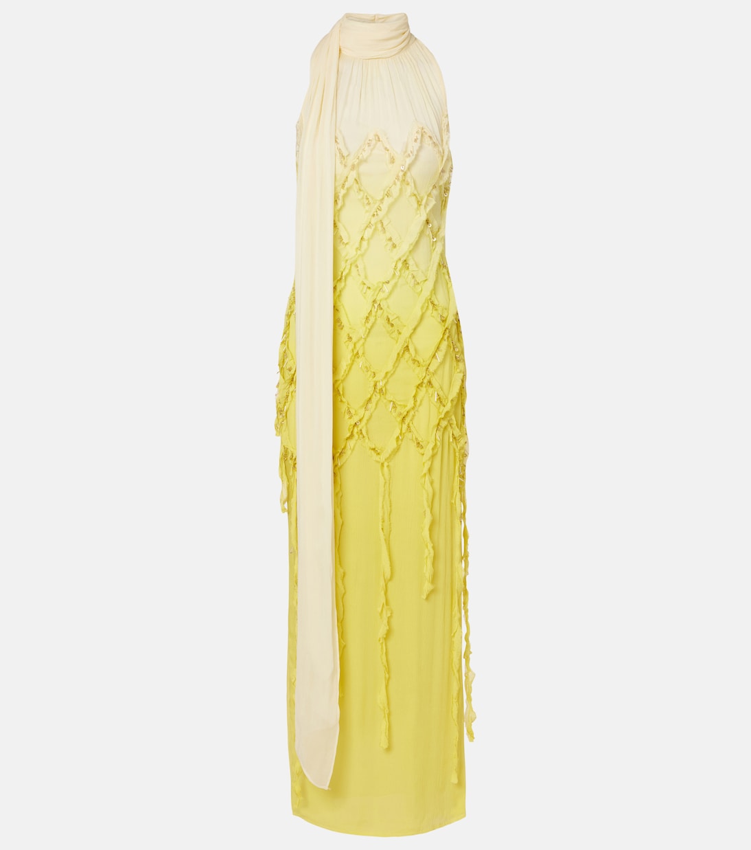 Embellished crepon maxi dress | Blumarine