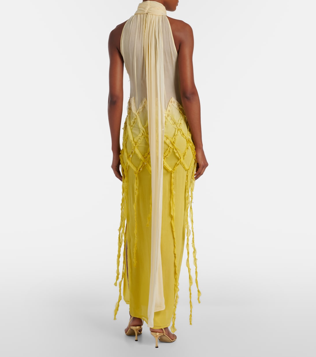 Embellished crepon maxi dress | Blumarine