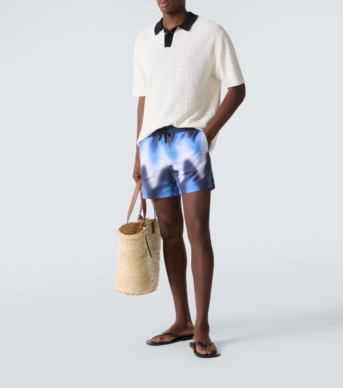 Polohemd aus Häkelstrick | Commas