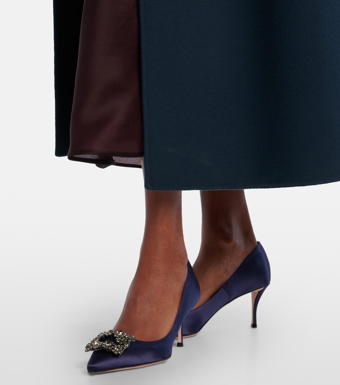 Efflorescence 65 embellished satin pumps | Roger Vivier