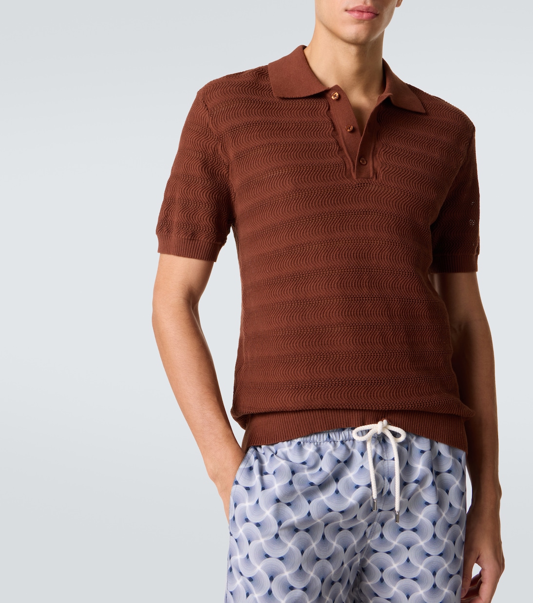 Vidal knit cotton polo shirt | Frescobol Carioca