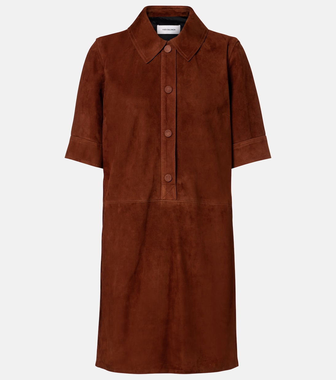 Suede polo dress | Yves Salomon