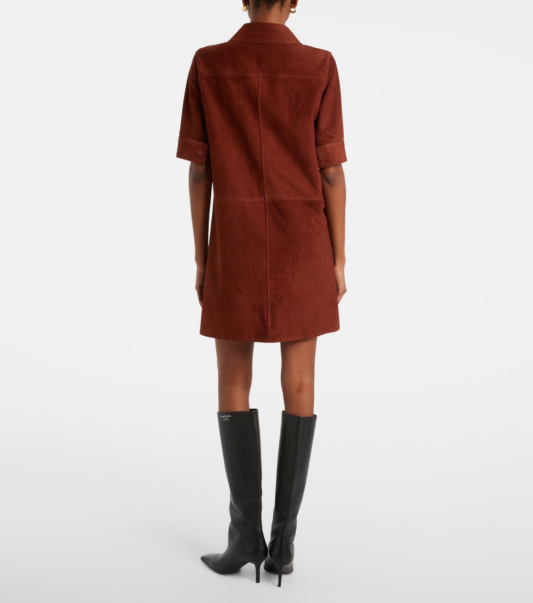 Suede polo dress | Yves Salomon