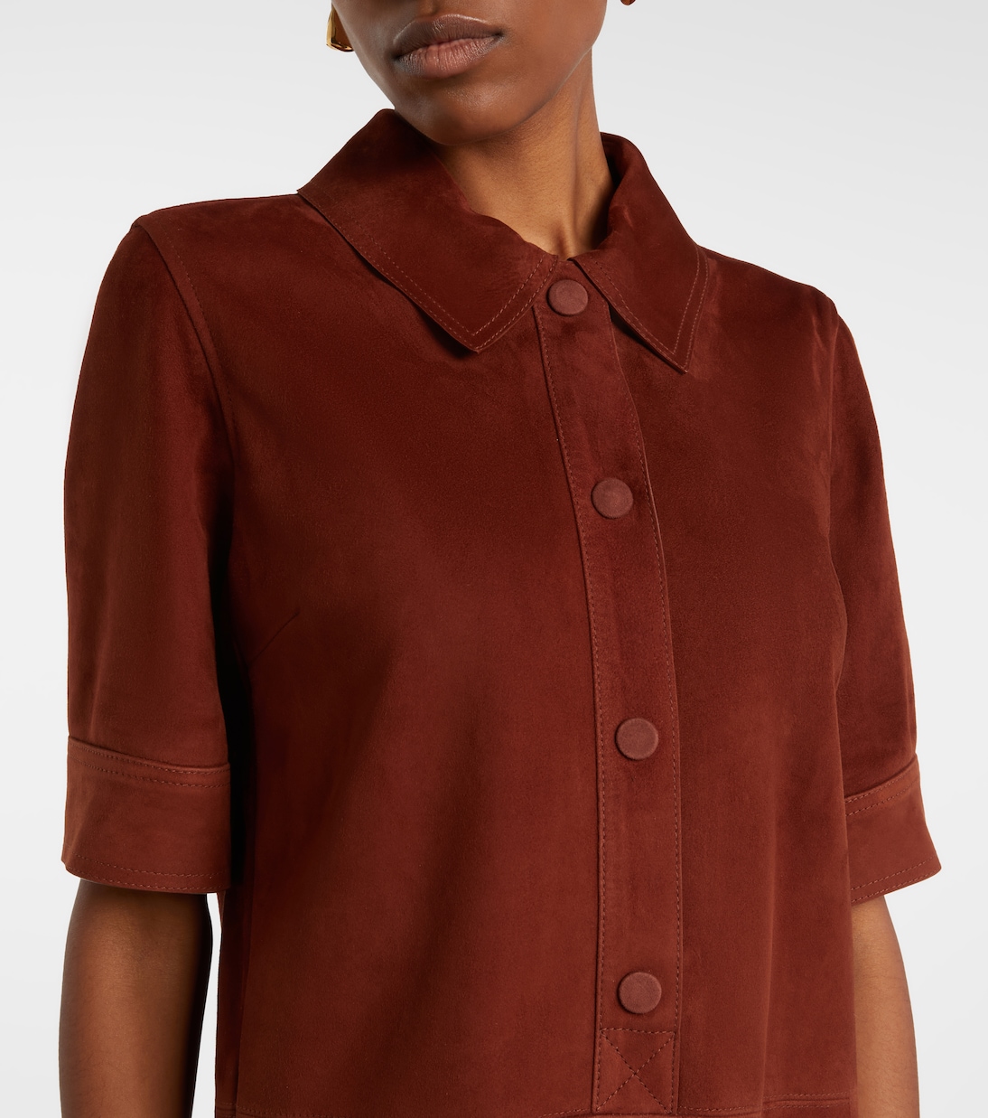 Suede polo dress | Yves Salomon