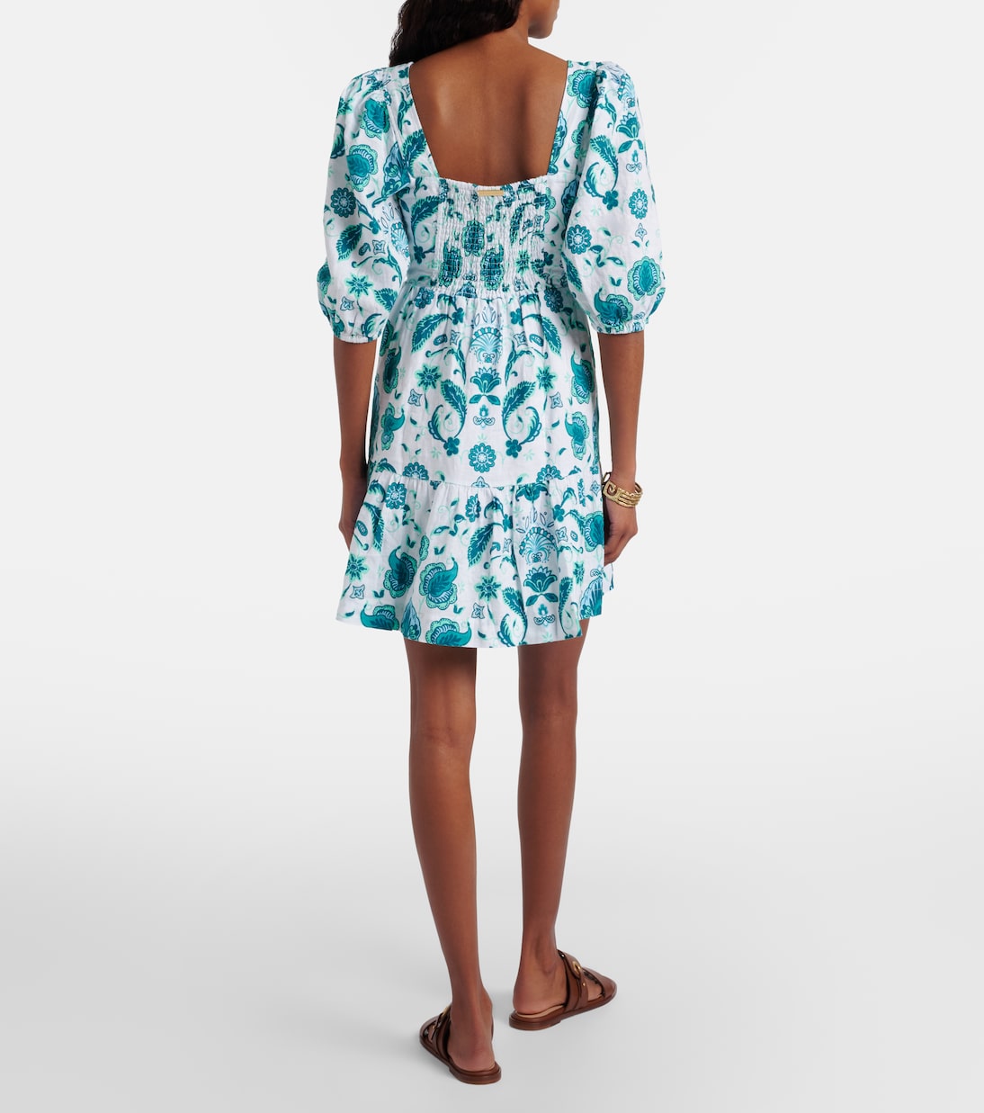 Kos paisley linen minidress | Heidi Klein