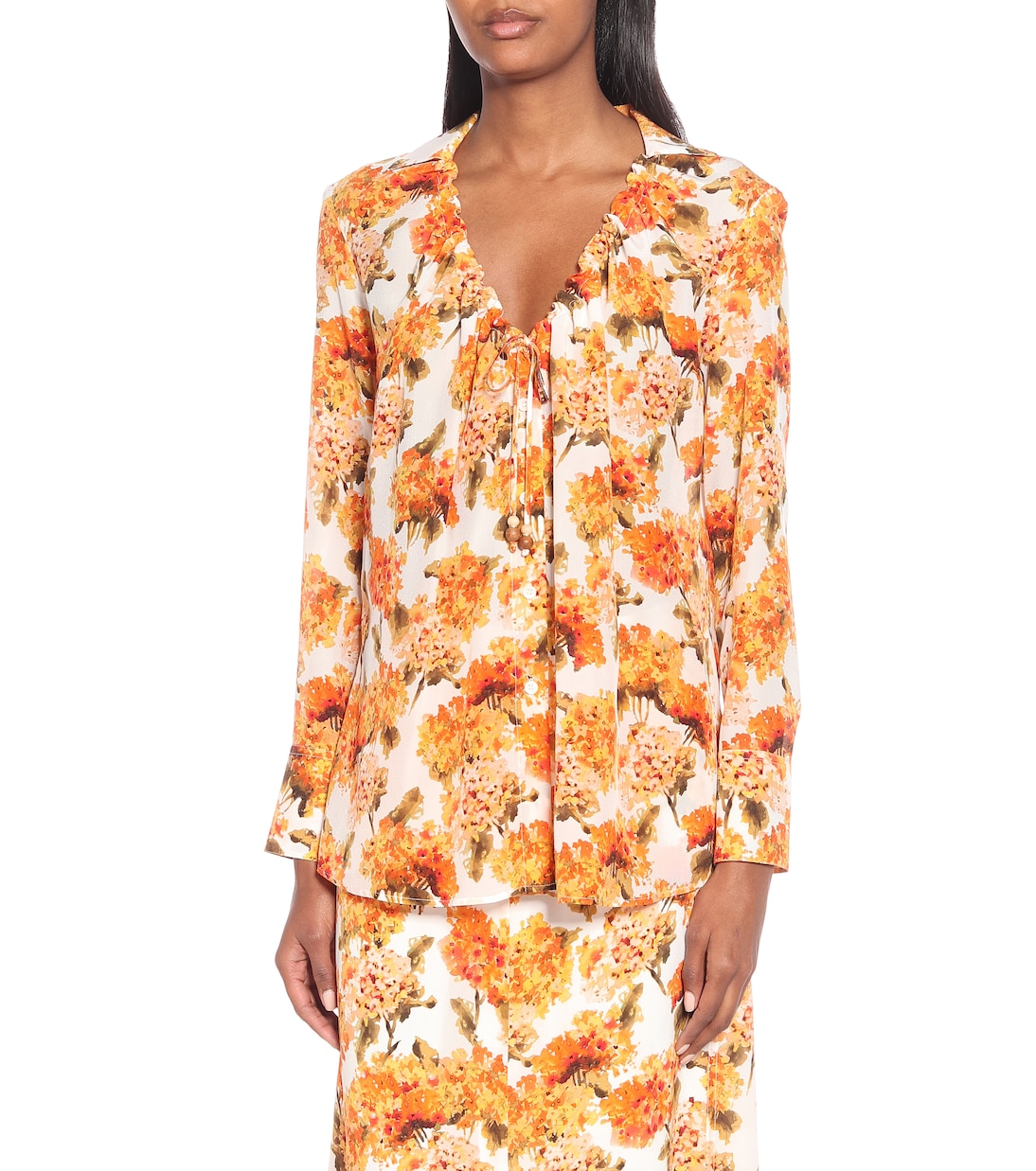 Blusa Bowie a stampa in seta | Altuzarra