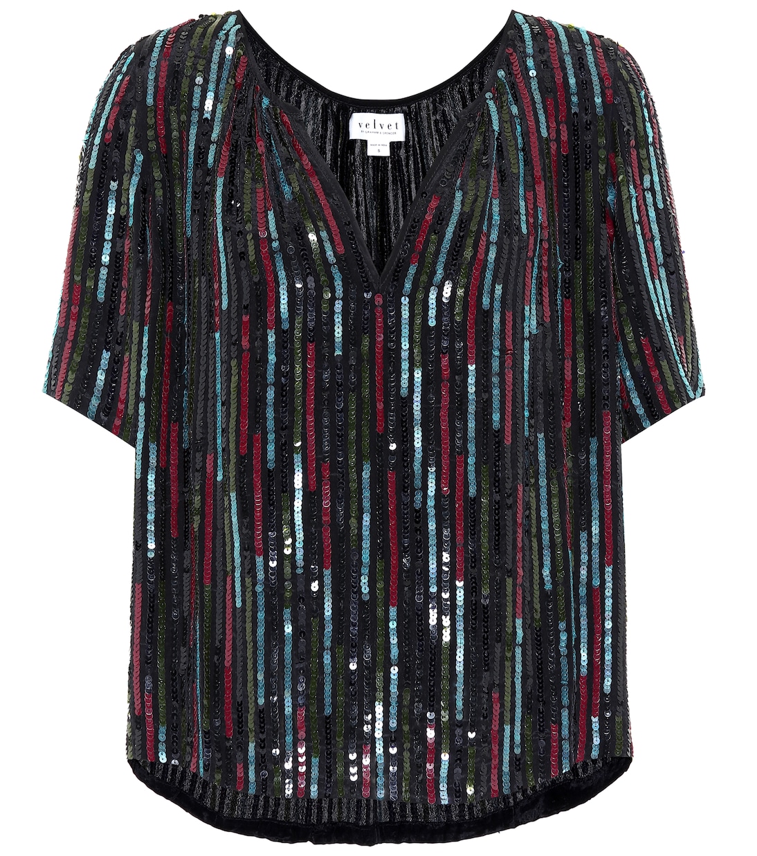 Top Nikky a righe con paillettes | Velvet