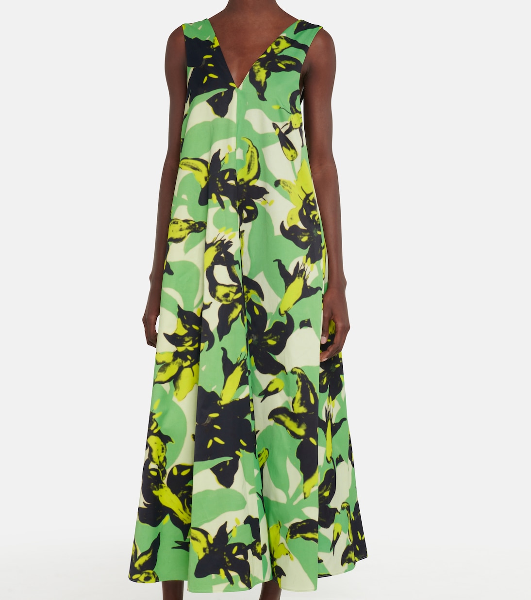 Bedrucktes Maxikleid aus Crêpe | Dries Van Noten