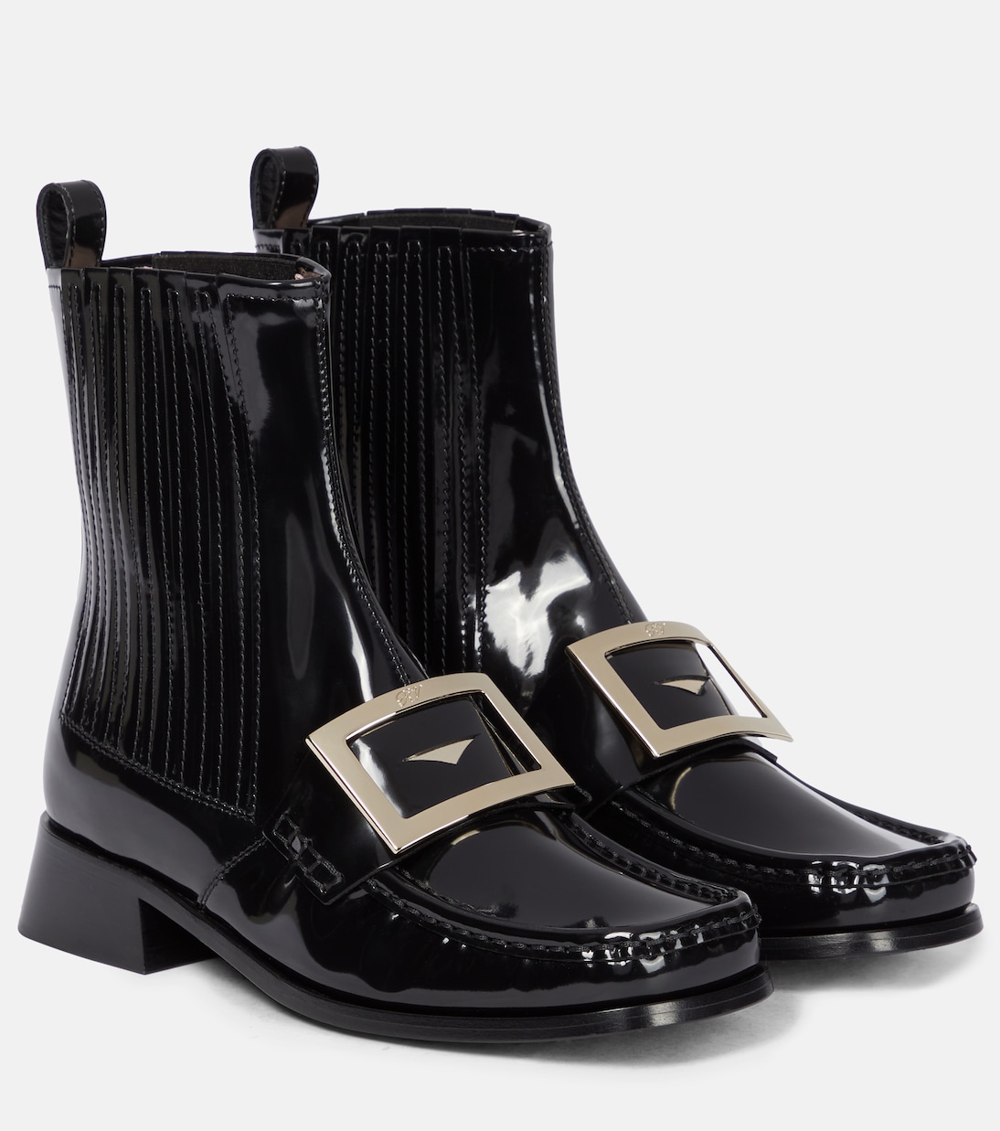 Preppy Viv' patent leather Chelsea boots | Roger Vivier