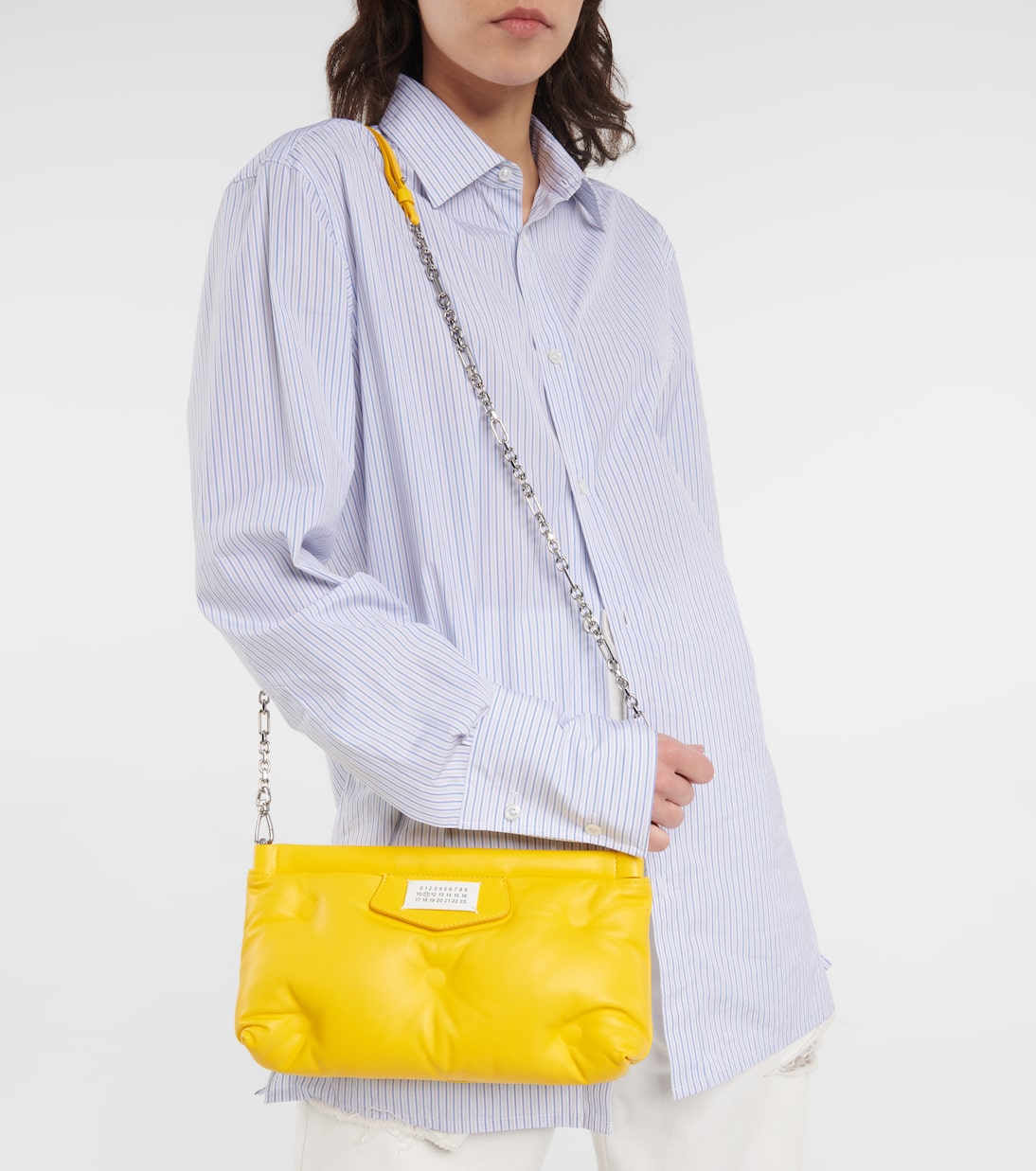 Red Carpet Glam Slam leather clutch | Maison Margiela