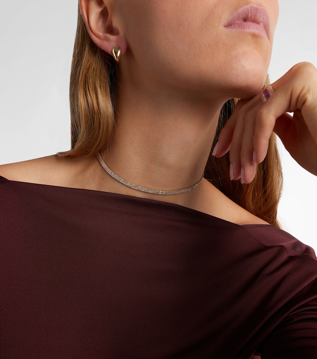 Choker aus 18kt Gelb-, Weiß- und Roségold mit Diamanten | Shay Jewelry