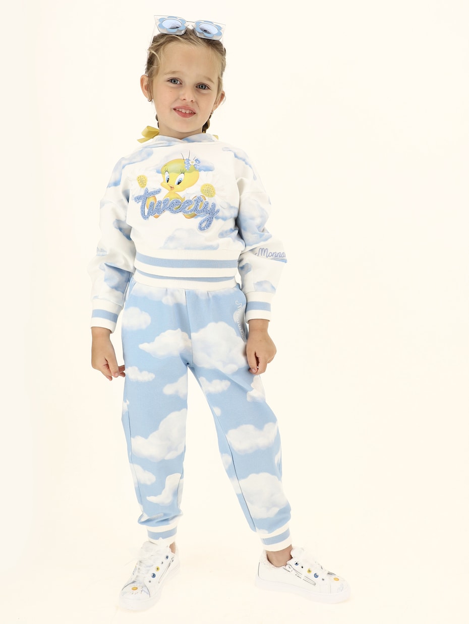 Felpa in misto cotone con cappuccio | Monnalisa