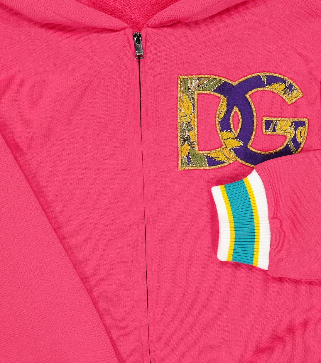 Felpa in cotone con cappuccio e zip | Dolce&Gabbana Kids