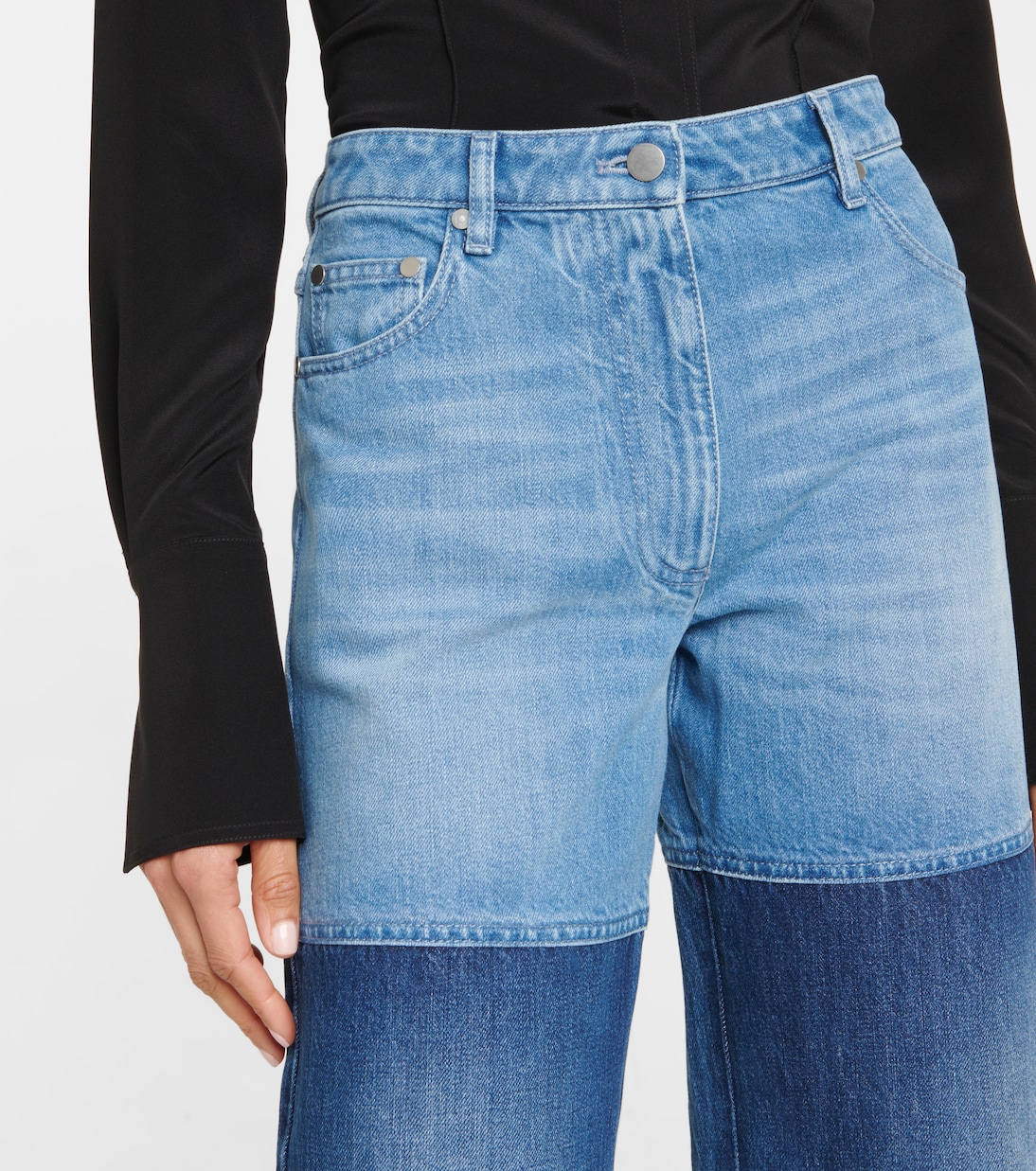 Jeans a gamba larga bicolore | Peter Do