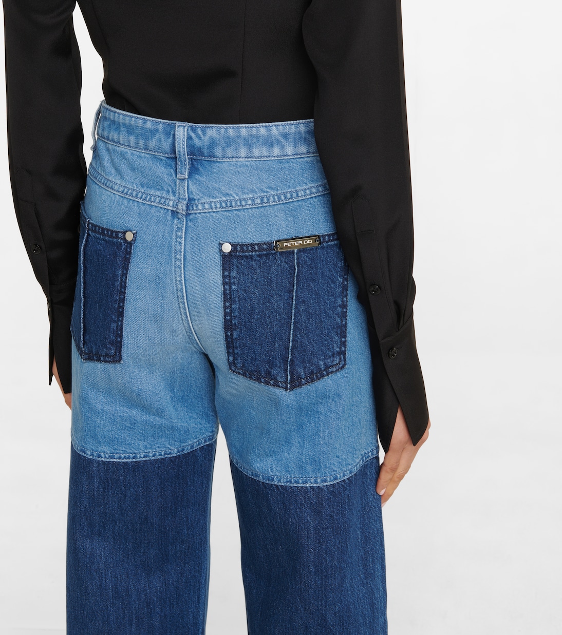Jeans a gamba larga bicolore | Peter Do