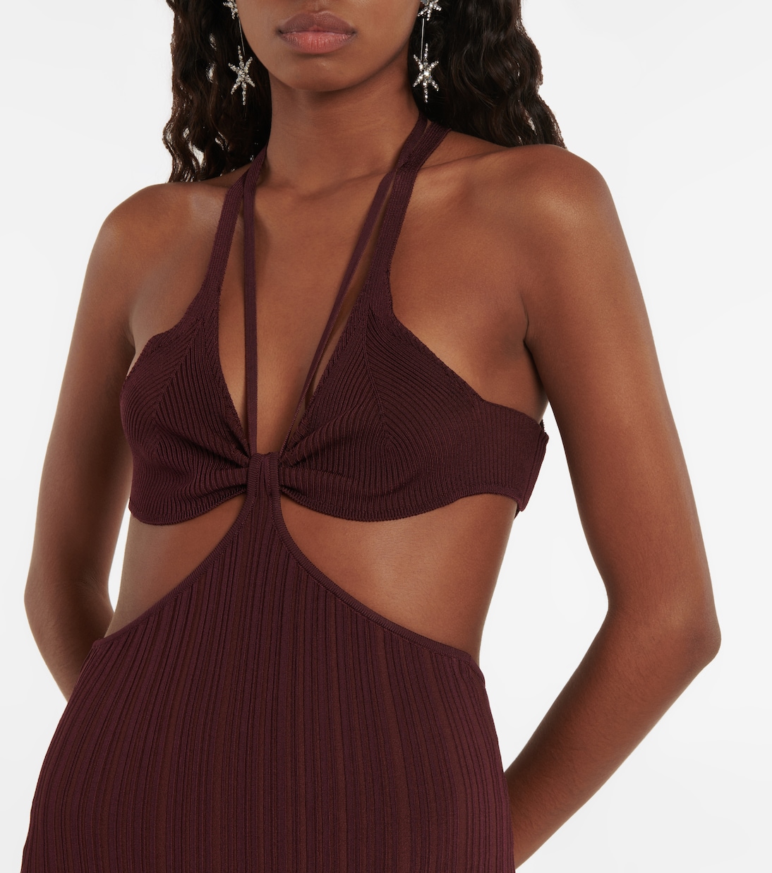 Cutout ribbed-kit bodycon midi dress | Philosophy di Lorenzo Serafini