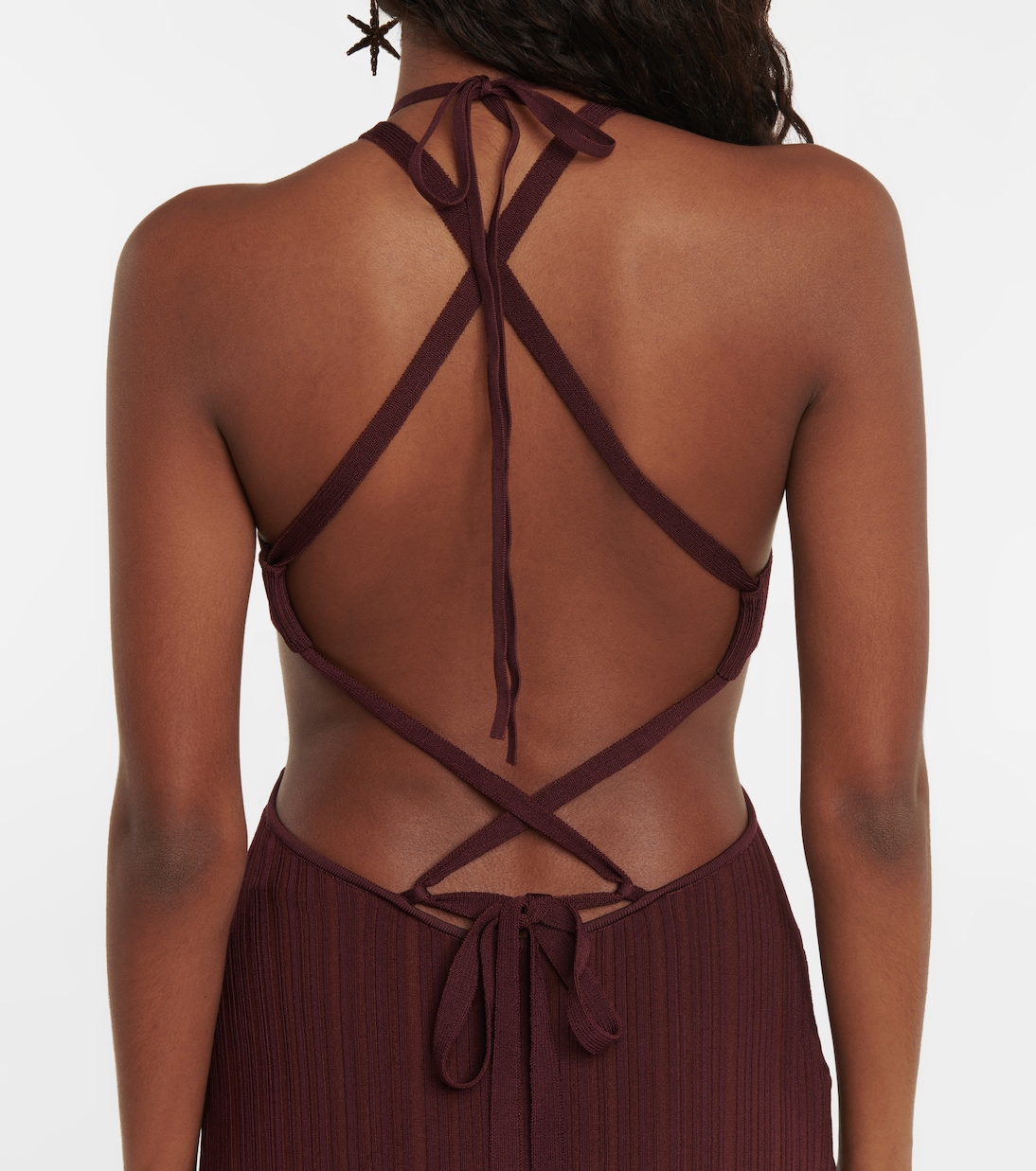 Cutout ribbed-kit bodycon midi dress | Philosophy di Lorenzo Serafini