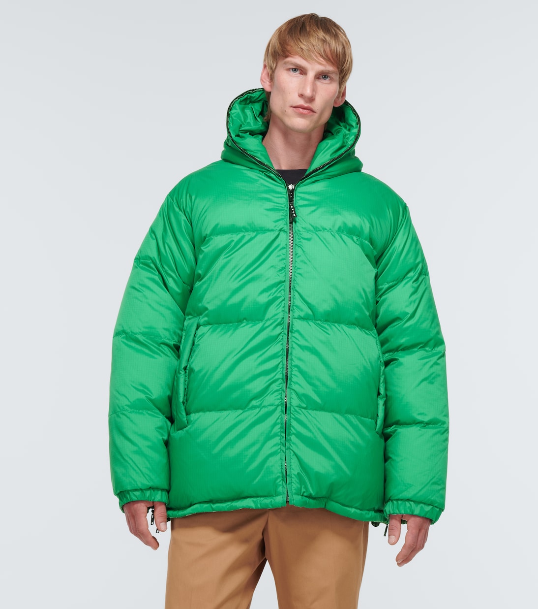 Reversible down jacket in green Marni Mytheresa