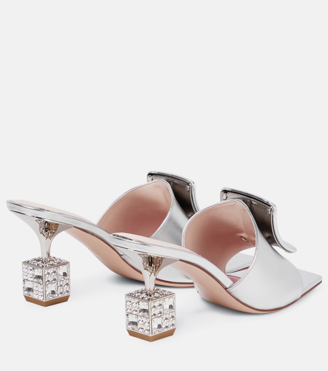 Cube embellished leather sandals | Roger Vivier