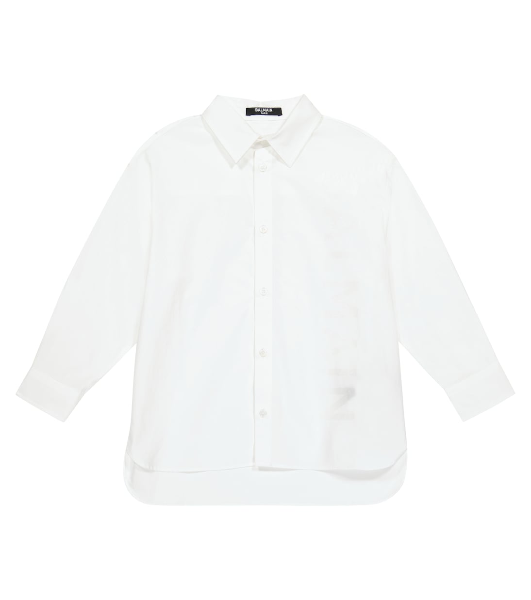 Camisa de algodón con logo | Balmain Kids