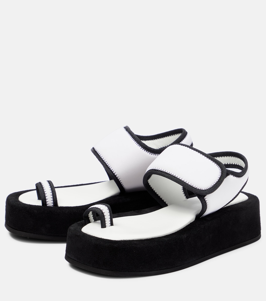 Sandali in neoprene e suede con platform | Wardrobe.NYC