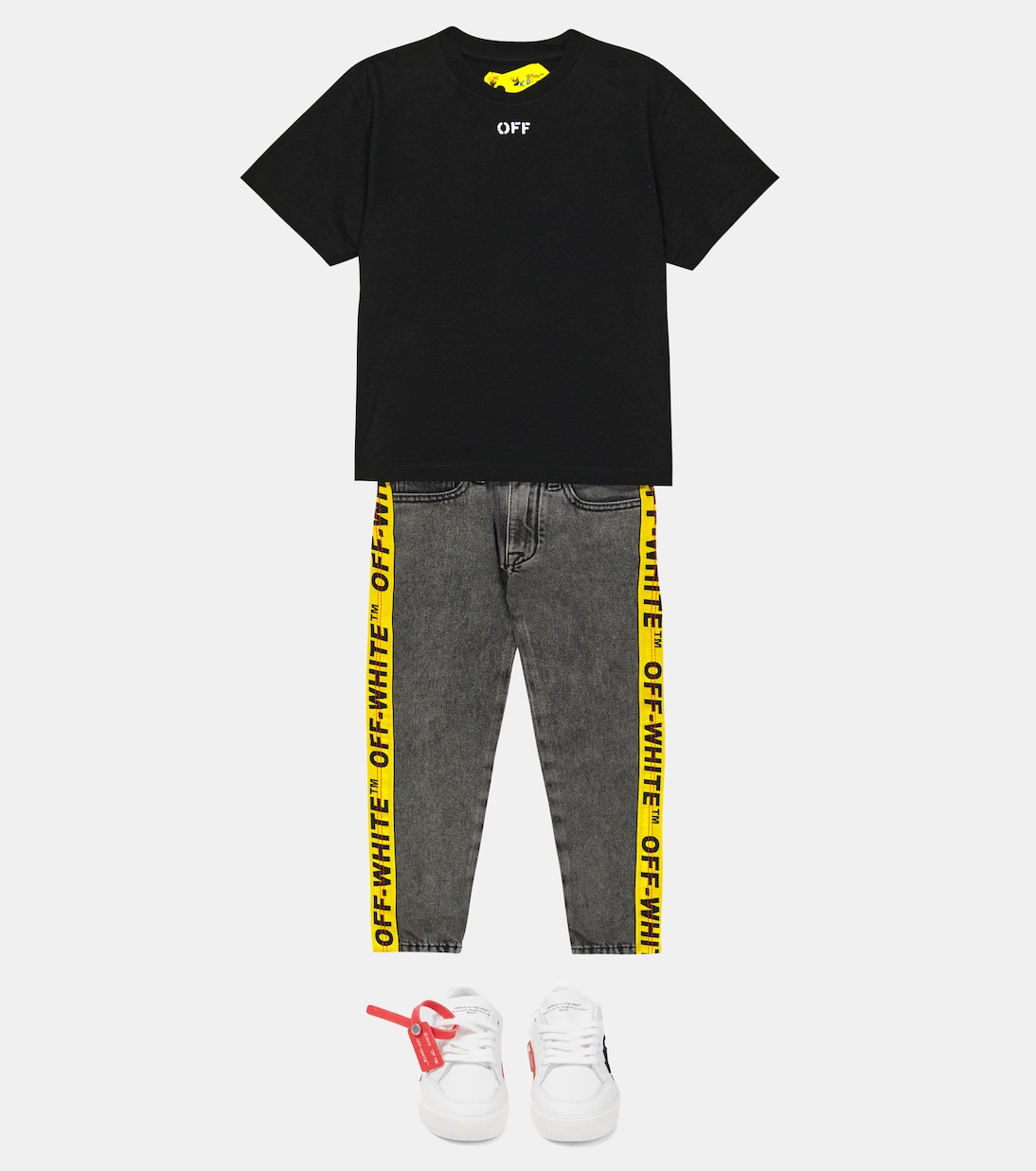 Logo straight jeans | Off-White Kids