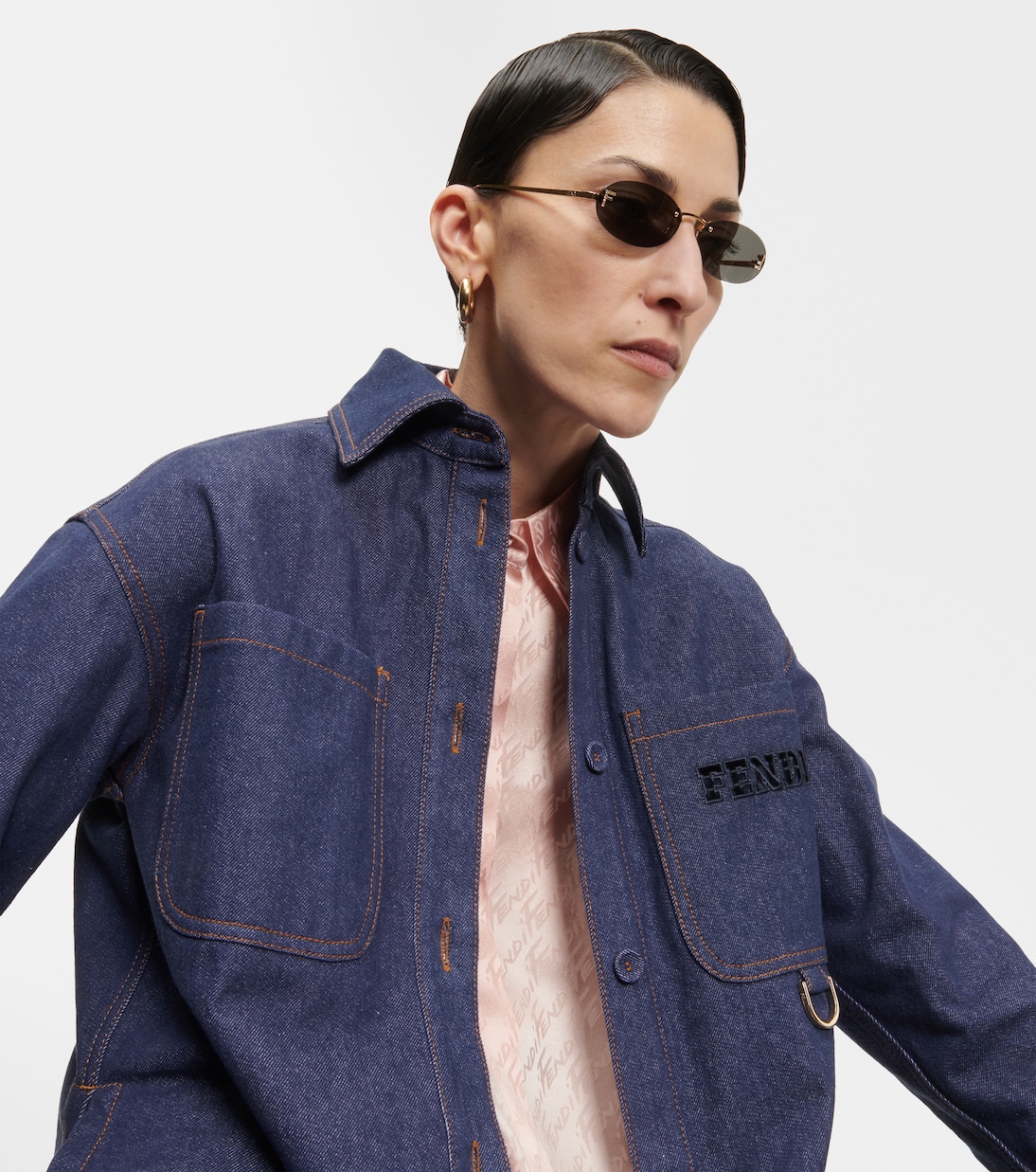 Occhiali da sole Fendi First ovali con dettagli decorati per stile giovanile