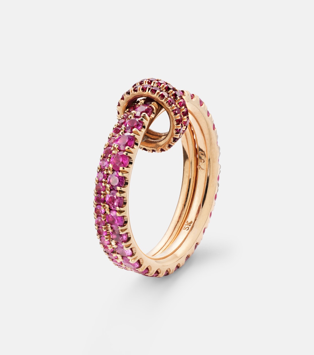Anello SPINELLI KILCOLLIN Delphinus Rouge Petite Deux in oro 18kt con zaffiri e rubini, design giovane e chic