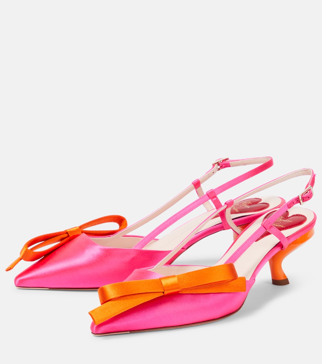 Pumps slingback Virgule in raso | Roger Vivier