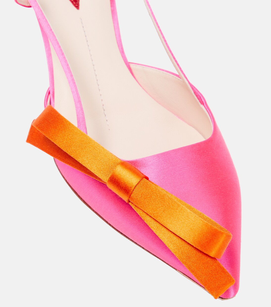 Pumps slingback Virgule in raso | Roger Vivier