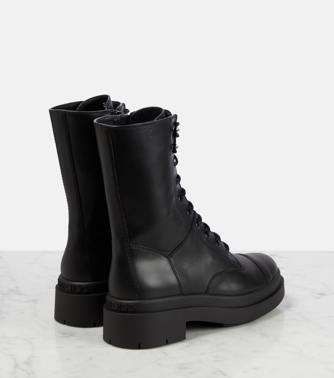 Nari leather mid-calf boots | Jimmy Choo