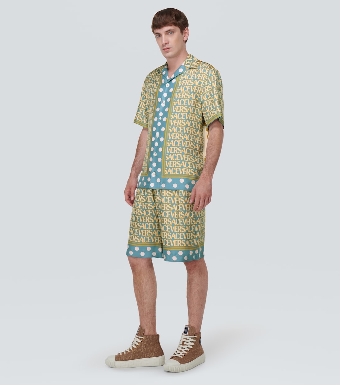 Shorts Versace Allover aus Seide | Versace