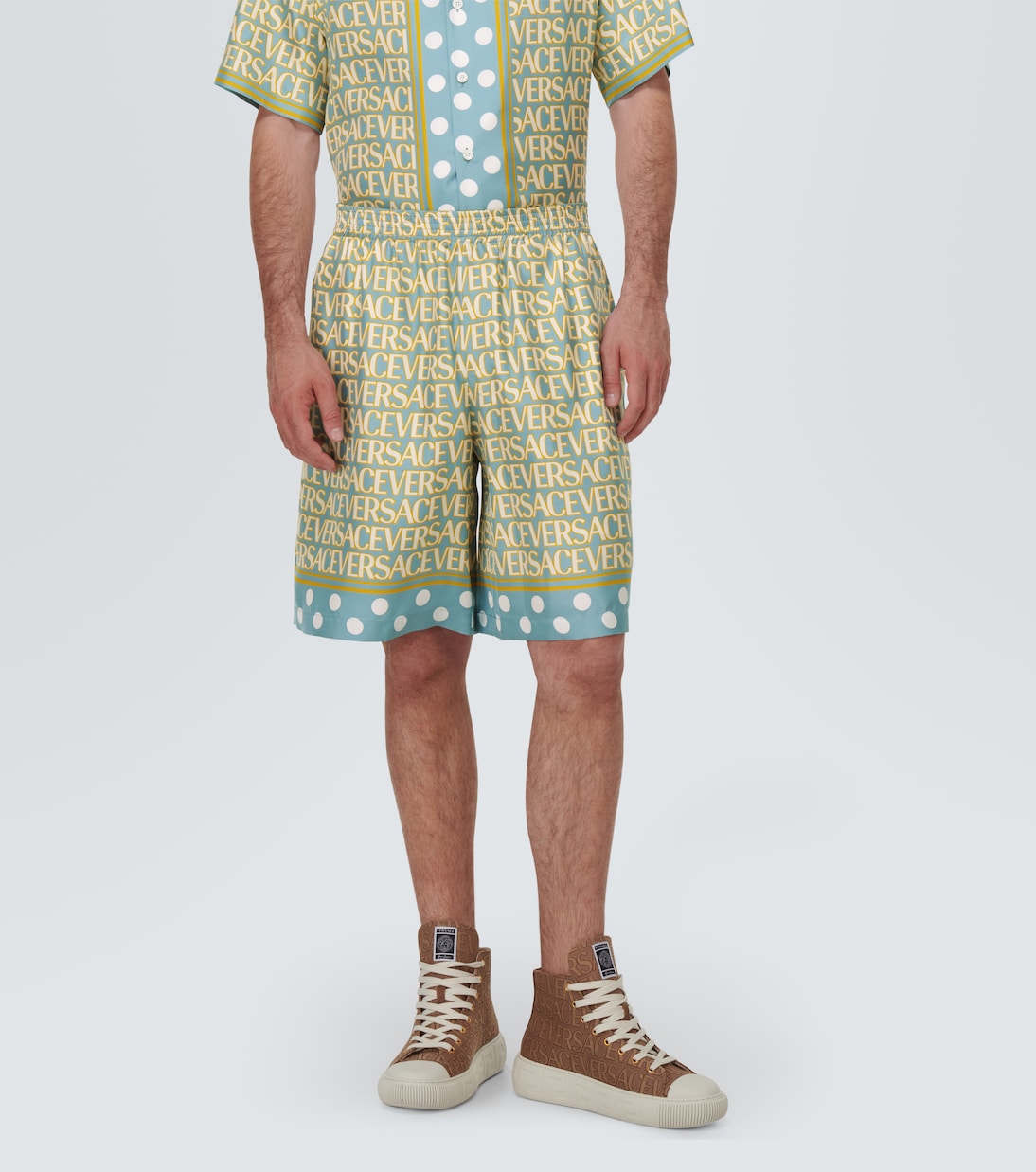 Shorts Versace Allover aus Seide | Versace