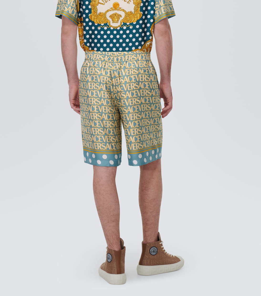 Shorts Versace Allover aus Seide | Versace