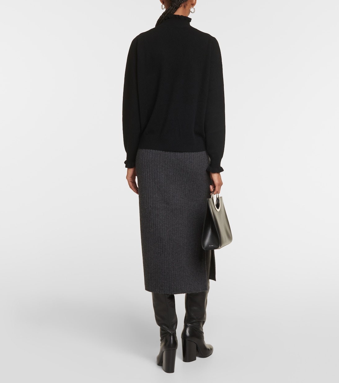 Ruffled cashmere and wool sweater | Jardin des Orangers