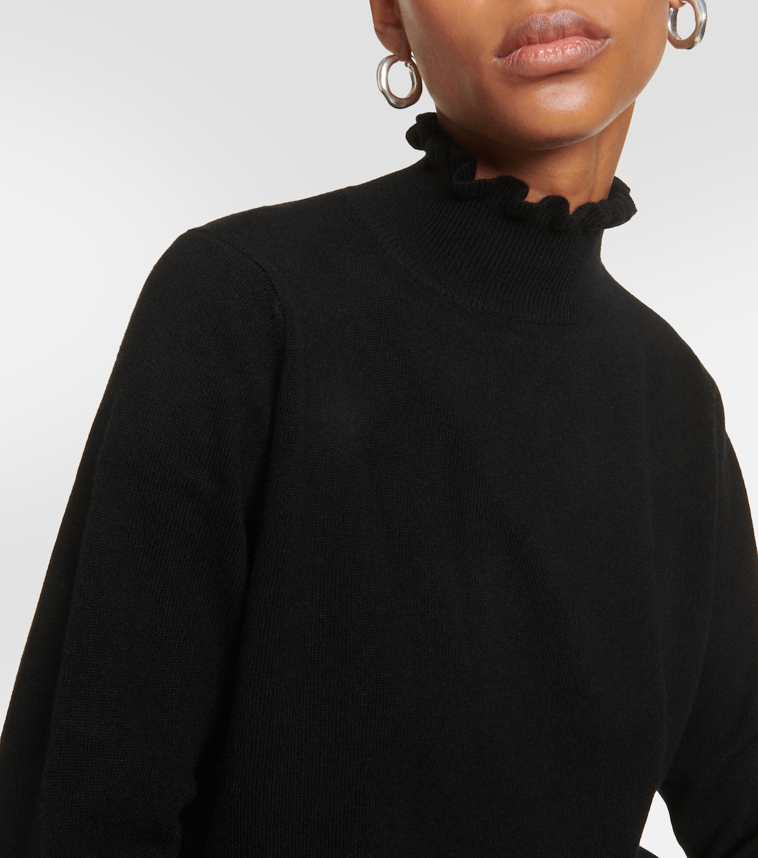 Ruffled cashmere and wool sweater | Jardin des Orangers