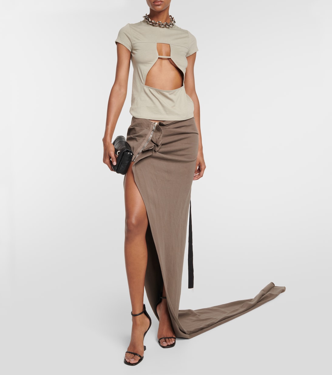 Camiseta de algodón con aberturas | Rick Owens