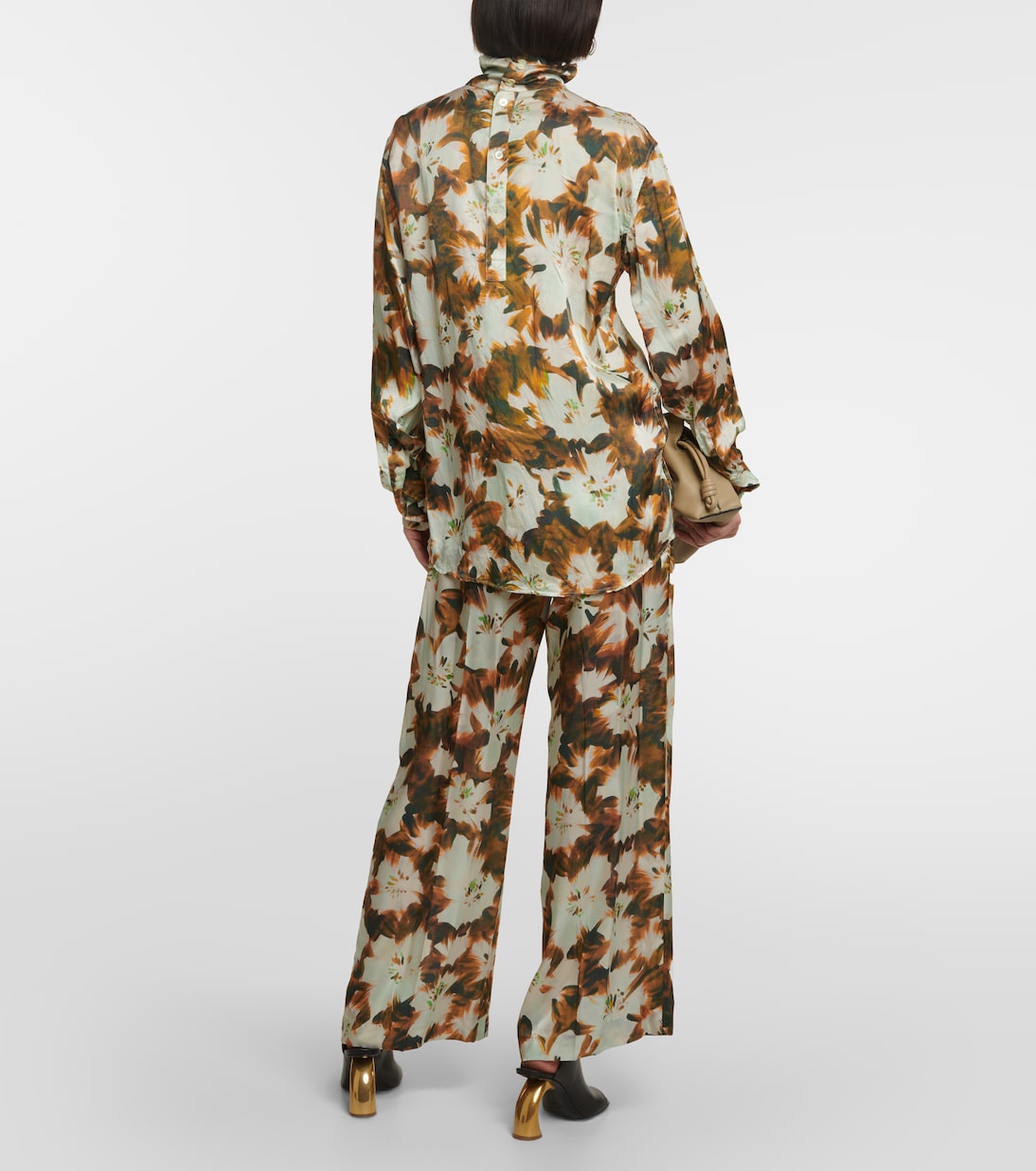 Top Contisy en soie à fleurs | Dries Van Noten