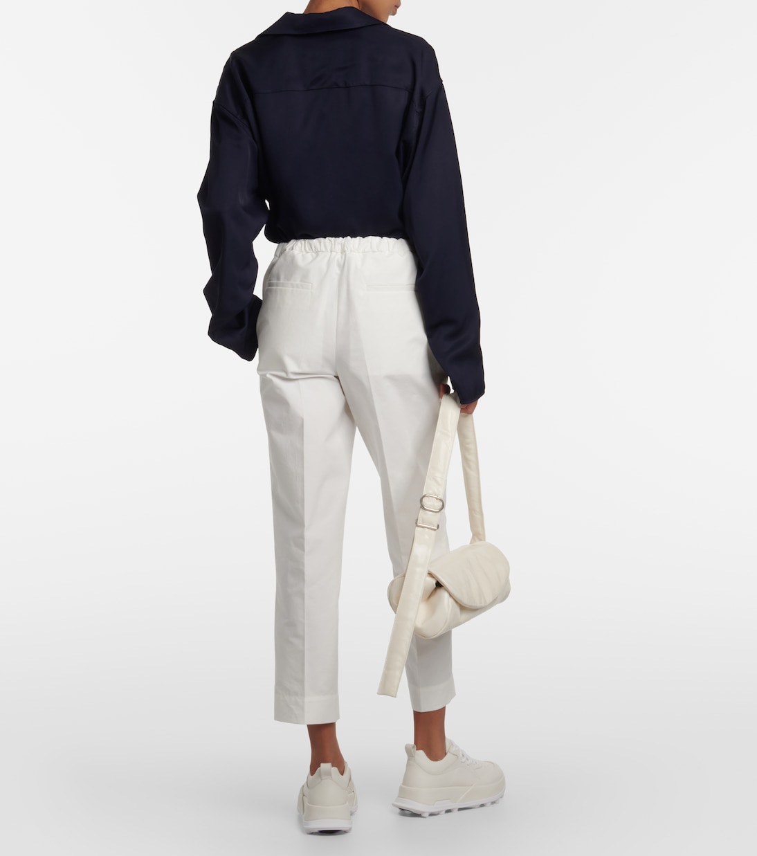 Pantaloni regular cropped in cotone | Jil Sander