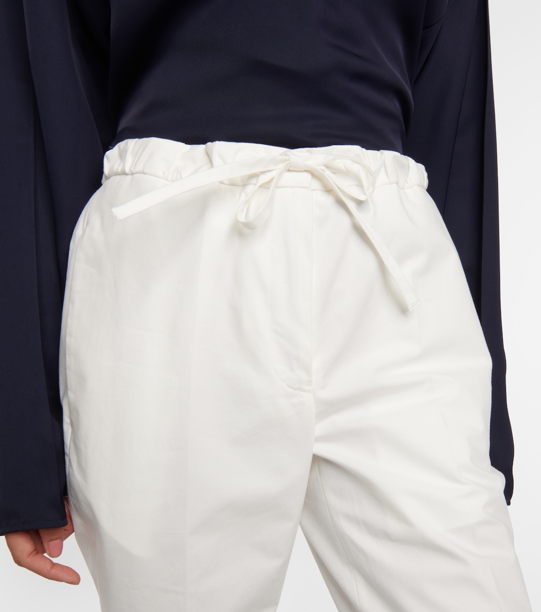 Pantaloni regular cropped in cotone | Jil Sander