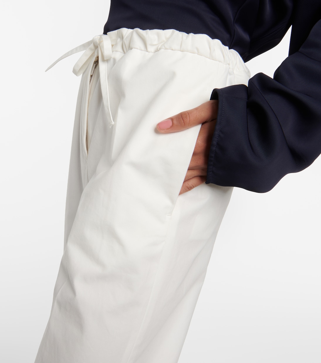 Pantaloni regular cropped in cotone | Jil Sander