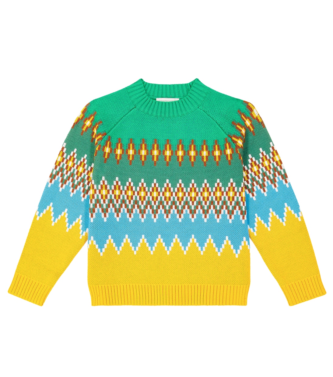 Jersey de algodón y lana Fair Isle | Stella McCartney Kids
