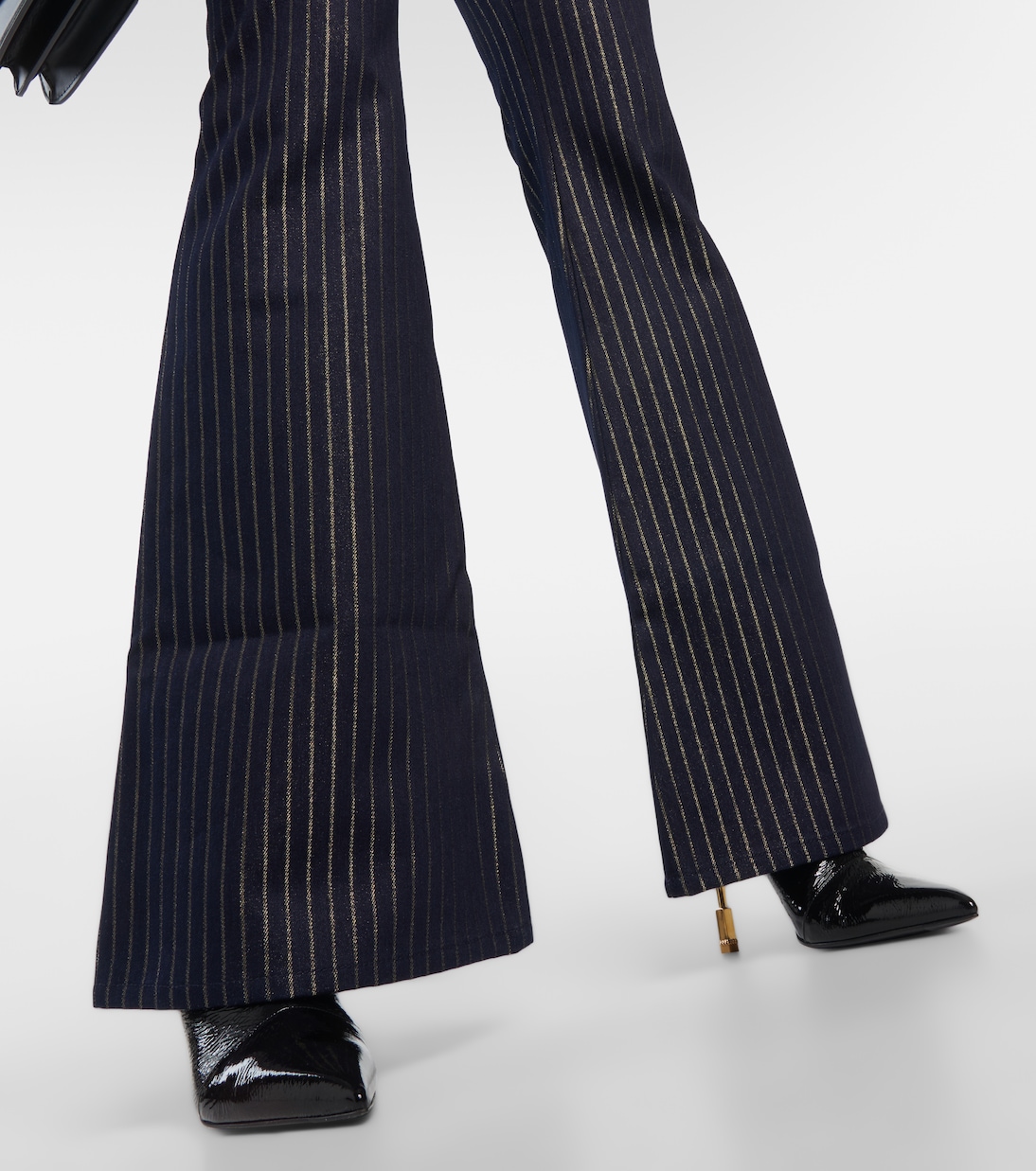 Flared Lurex® pinstripe jeans  | Balmain