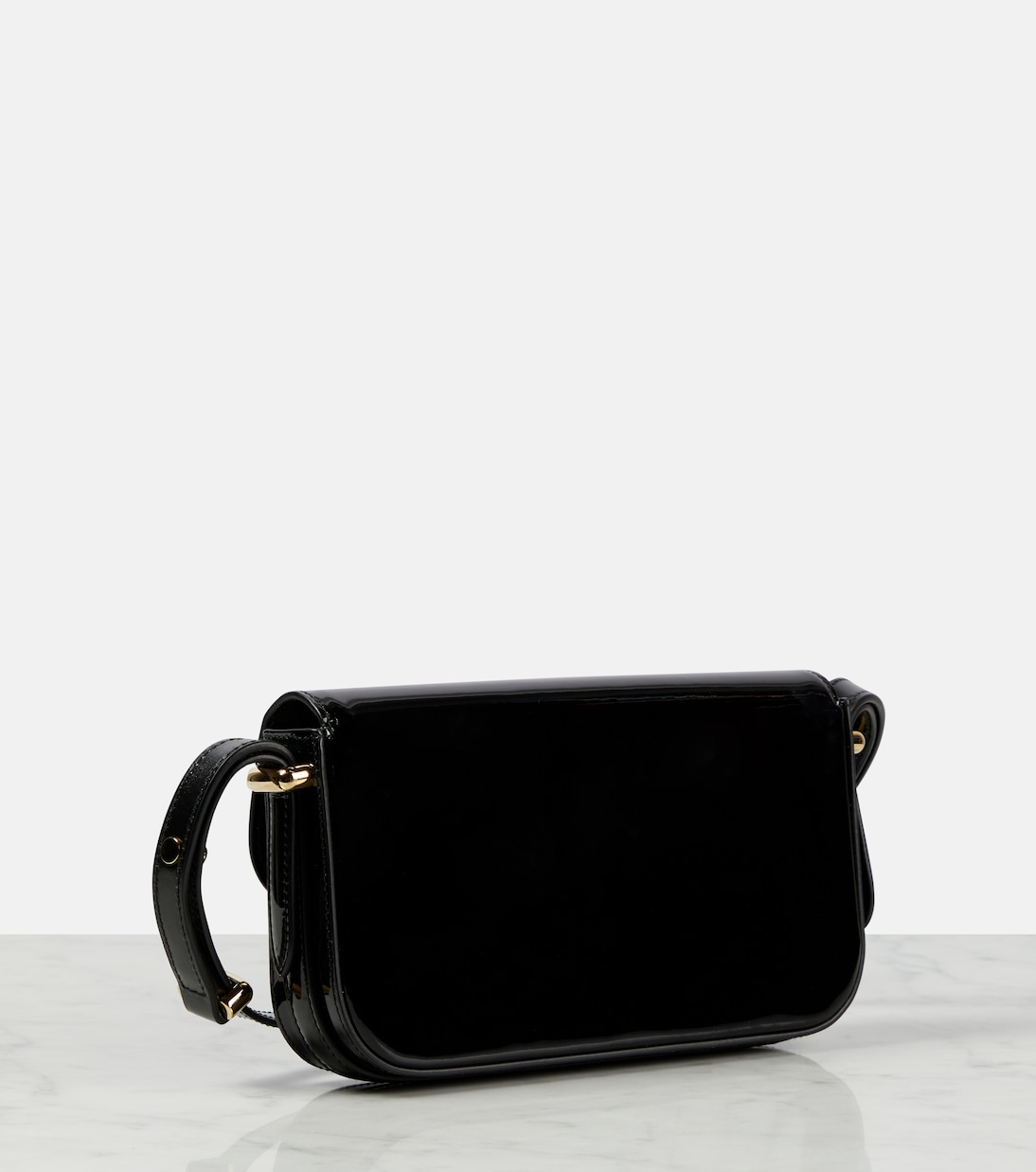 Sac en cuir verni à logo | Prada