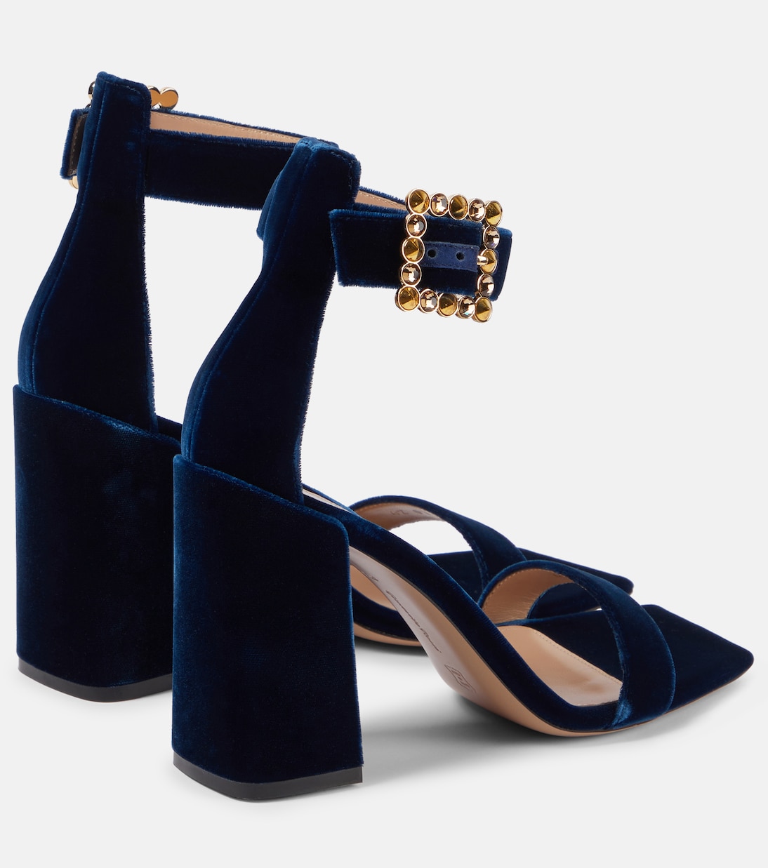 Wondy embellished velvet sandals  | Gianvito Rossi