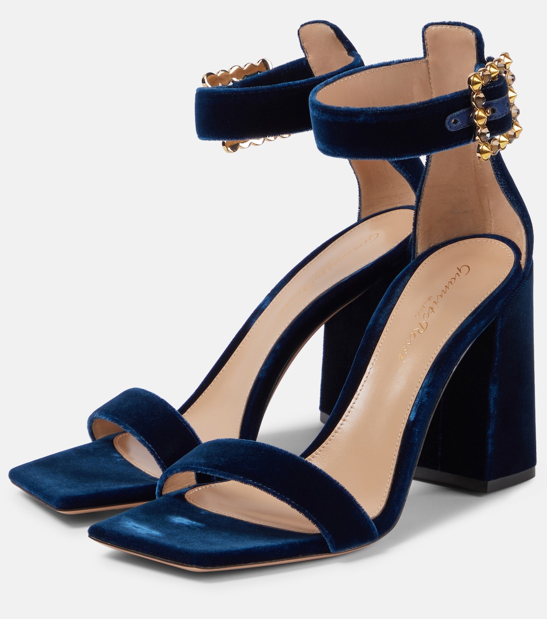 Wondy embellished velvet sandals  | Gianvito Rossi
